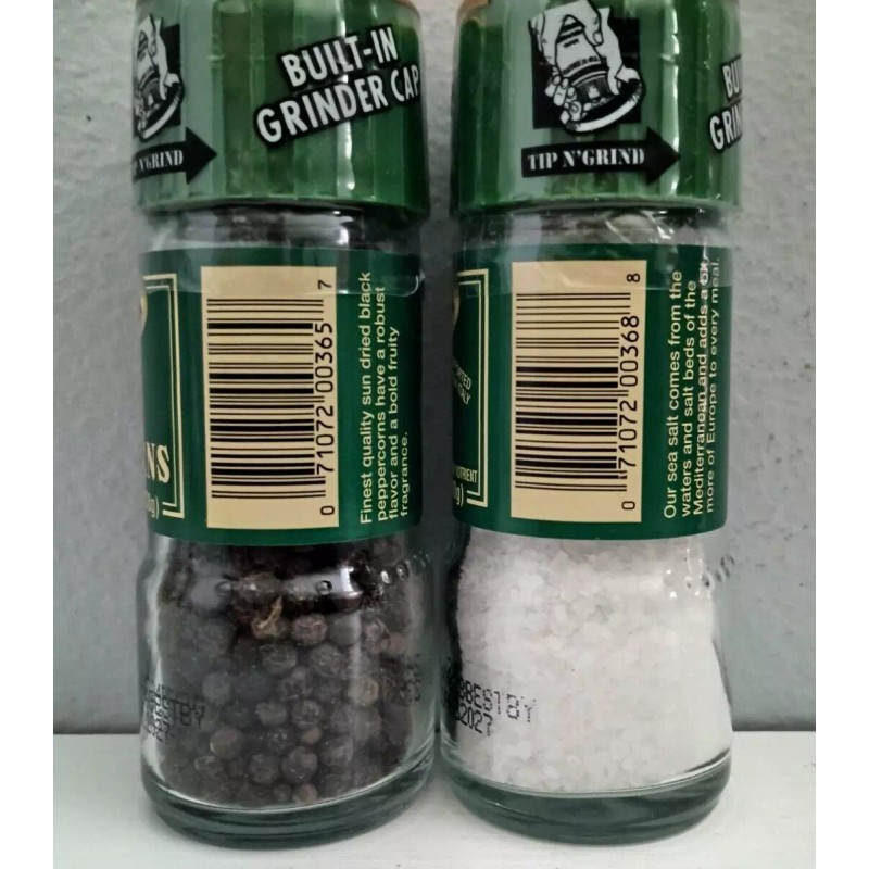 Alessi® Coarse Sea Salt and Whole Black Peppercorns Grinder Set