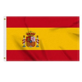 3×5 FT Spain Flag, Large 100D Spainish National Outdoor Banner,Doube Side Printing Decor For Patio Garden With Brass Gromment