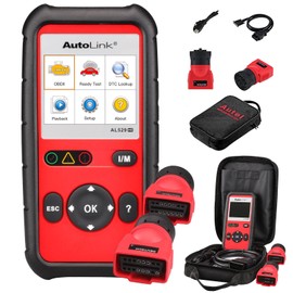 Autel AutoLink AL529HD OBD2 Scanner with Screen Wiper 2025 Heavy Duty Code Reader Retrieve Code VIN O2 Sensor Test OBDII Monitor Test Review Read Erase Data View Live Data Freeze Frame Data