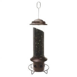 Squirrel-X X5 Bird Feeder, Discourages Squirrels 6 Spring Loaded Perches, 3.7 lb Birdseed Capacity