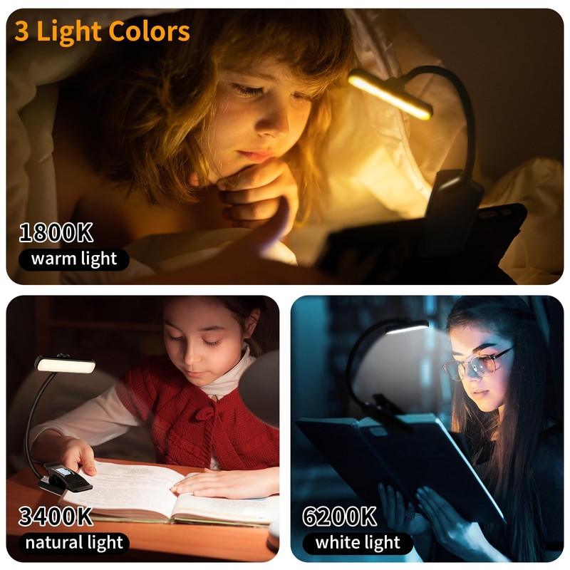 Mudder 24 LED Rechargeable Book Light Christmas Book Lover Gift