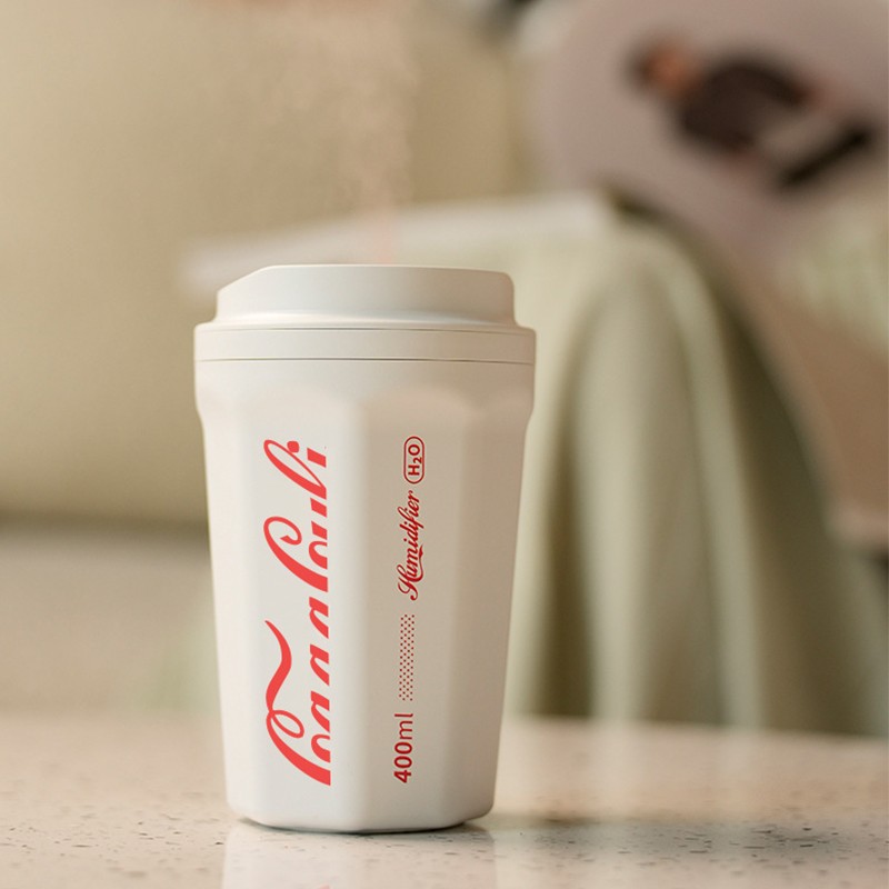 400ml Flame Humidifier Cordless ABS No Button Design Coke Cup