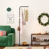 HOMEFORT Metal Coat Rack, Modern Coat Tree with 3 Hooks,
