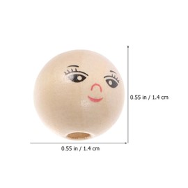 Operitacx 50pcs Smile Face Wooden Beads Natural Wood Craft Beads for Jewelry Making for Boys and Girls Crafts and Decorative Projects Safe and Wooden