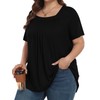 MUSE SHOW Womens Plus Size Tops Tunic Summer Short Sleeve