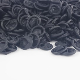 Geestone Latex Finger Cots Disposable Fingertips Protective Finger Cots for Electronic Repair, Handmade, Industrial Apply (Black, 200pcs)