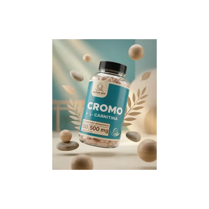 Picolinato De Cromo L-carnitina Raíces Zen 120 Cáps Chromium Sin