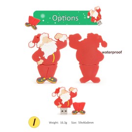 Cute USB Flash Drive Memory Stick Santa Claus USB Stick Christmas Tree Thumb Drive Elk Pendrive U Drive Gift Set (Pack of 5 16GB)