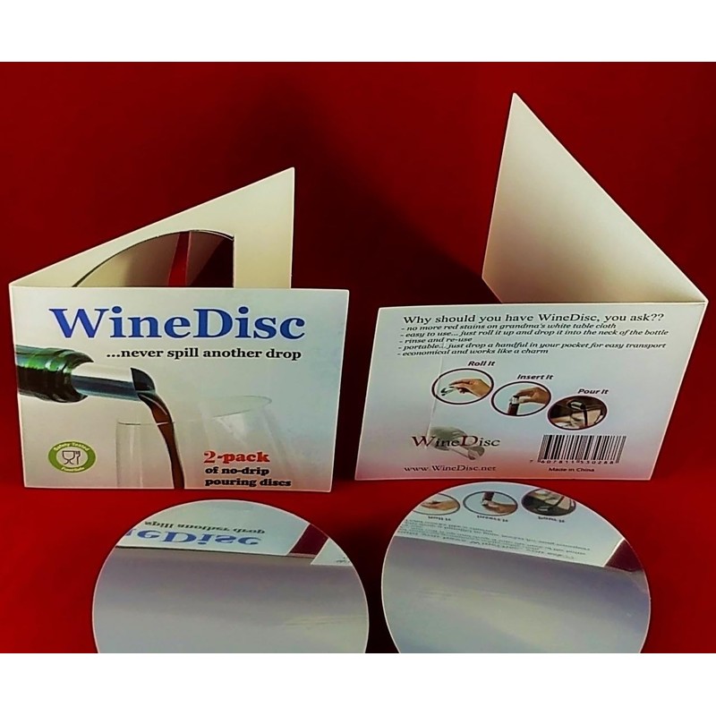 The Original Wine Disc - Drop Stopping Pour Spout, Silver