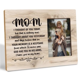 Memorial Picture Frames, Mom Memorial Gift, in Love Memory of Mom, Sympathy Grief Gifts for Loss of Mother, I Have You in My Heart Picture Frame, 8x10 Inch Wooden Frame for Tabletop or Wall Display