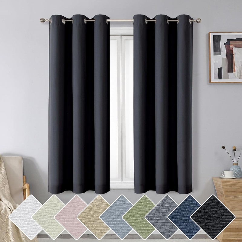 Aiyufeng Nika - Cortinas 100 opacas de 45 pulgadas de