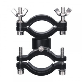 MiOYOOW Bike Flashlight Bracket, Bicycle Front Torch Clip with Soft Pad 360° Rotating Bike Handlebar Light Holder for Cycling Riding