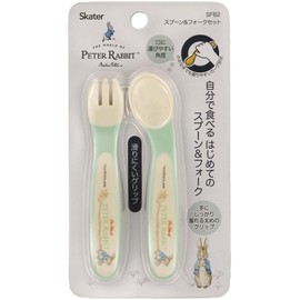 Skater SFB2-A Children's Spoon and Fork Set, 4.7 inches (12 cm), Peter Rabbit