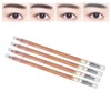 4pcs Eyebrow Pencil Double Head Eyebrow Makeup Pen Wood Handle