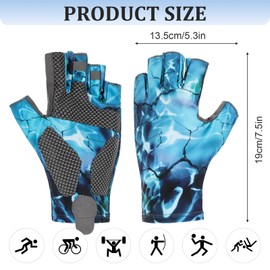 UV Protection Fishing Gloves Fingerless Gloves Men Women for Hiking, Driving, Kayaking, Paddling