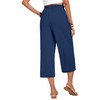 Anyhold Womens Capri Pants Loose High Waisted Wide Leg Lounge