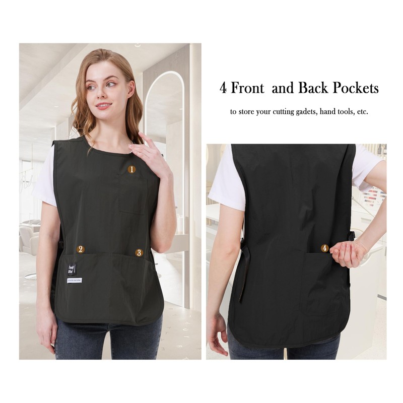 Nanxson Waterproof Cobbler Apron for Women with Pockets Barber Smock