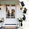 Moquin Double Front Door Lock Set, Matte Black Square Front