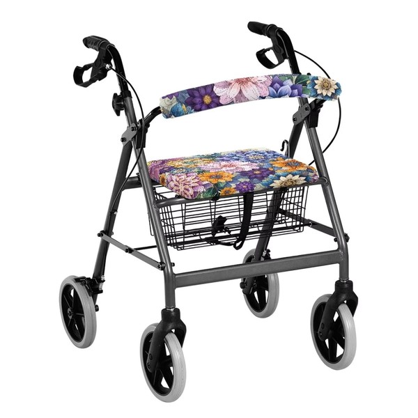 SUITOSELFY Rollator Accessories Boho Mandala Lotus Print Seat Covers for