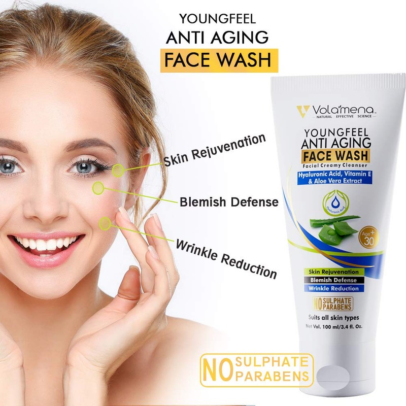 VOLAMENA WITH DEVICE Young feel Anti Aging Creamy Face Wash