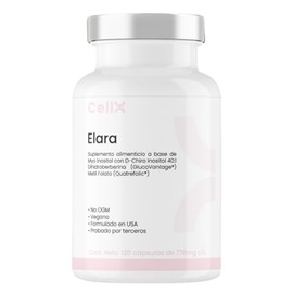 CellX Elara Myo-Inositol 2000 mg + D-Chiro 50 mg (40:1) + Quatrefolic® + DHB + Magnesio | Cápsulas Veganas | 120 Cápsulas | 30 Porciones