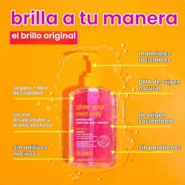 B.TAN- Kit de gel autobronceador transparente y bruma facial b.tan | Glow Your Own Way + paquete de bruma - Autobronceador resistente a las transferen