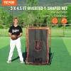 VEVOR Baseball And Softball Rebounder Net 3x4.5 ft 2-in-1 Switch