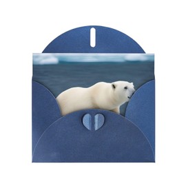 SSIMOO Polar Bear Exquisite Pearl Paper Greeting Card For Birthdays,Valentine'S Day,Anniversaries Party