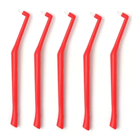One Taft Brush, Oral Care for Dental Use, Prout, S (Soft), Red (Set of 24)
