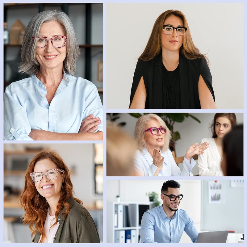 XXZQRYHN Oprah Style Reading Glasses for Women Men Blue Light