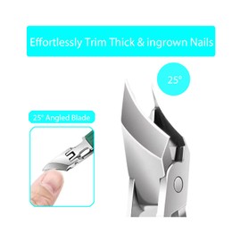 Eagle Beak Nail Clippers, Three Sets of Eagle Beak Beveled Nail Clippers, 2025 New Oblique Toenail Clippers, Wide Jaw Anti-Splash for Ingrown Toenails and Thick Nails for Seniors (Orange)