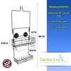 Gecko-Loc Extra Long Wide Adjustable Length over the showerhead hanging
