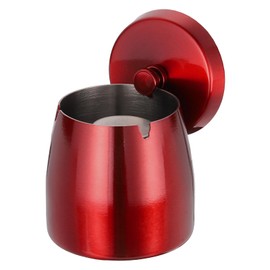 QUARKZMAN Ashtray with Lid, Stainless Steel Windproof Ashtray for Home, Office, Table, Patio, Outdoor, Small, Red