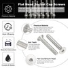 PATIKIL #8-32 x 1 Inch Flat Head Socket Cap Screws