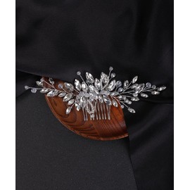 Denifery Women Colorful Hair Comb Wedding Bridal Crystal Clip Bridesmaid Hair Dress Rhinestone Hair Piece Prom Special Occasion Hair Accessorie (Color 1)