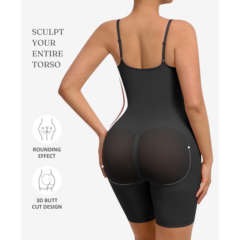 FeelinGirl Body Shaper Tummy Control Shapewear Plus Size Seamless Full
