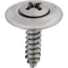 #6 X 5/8" Phillips Oval Head Sems Countersunk Washer Chrome