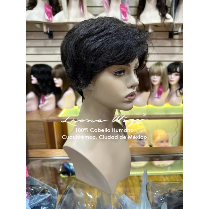 Leona Wigs Peluca Oncológica Castaño Oscuro 100% Cabello Humano