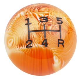 Arenbel 5 Speed Small Shift Knob Car Shift Gear Lever Ball Shaped Shifting Stick Handles Fit Most Manual Auto Vehicles