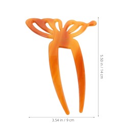 Mikinona Retro Vintage Chinese Hairpin Set Acetate Butterfly Forks Stylish Hair Jewelry for Bun and French Bun