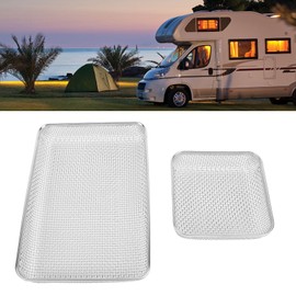 RV Furnace Vent Cover, Stainless Steel RV Furnace Screen, 2 Pcs Furnace Mesh for RV Water Heater Vents