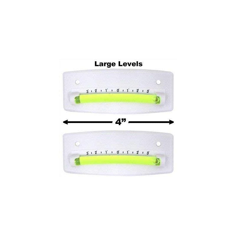 2-Pack Bubble Graduated Scale Levels Trailer Leveler Large (White)