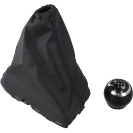 6 velocidades - Funda de cuero para palanca de cambios de coche, mango de cambio de cambio manual para Toyota Auris E18 Corolla E180 2013-2018, color negro