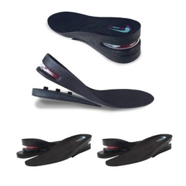 2 Pairs Height Increase Shoe Insoles with Air Cushion ((2 Layers (2" UP) (Women's 5.5-9.5)))