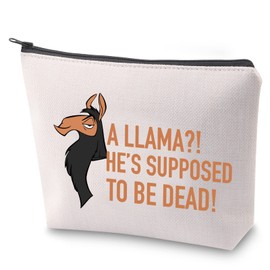 ZJXHPO Emperors Cosmetic Bag Llama Kuzco Survival Kit A Llama?He’s Supposed To Be Dead Makeup Bag With Zipper (A Llama)