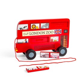 Bigjigs Toys London Bus Pull Along - Wooden Pull-Along Baby & Toddler Toy, Early Learning Activity, Gifts For Babies & Toddlers, Sustainably Made, Age 12+ Months