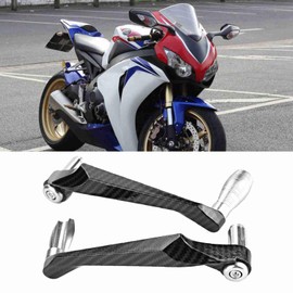 Ldafava Motorcycle Lever Guards,7/8inch Aluminum Alloy Motorcycle Handlebar Brake Protector,Silver Brake Clutch Lever Protector,Aluminum Handlebar Hand Guard for Universal