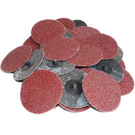 FPPO Grit40 50Pcs 3" inch Sanding Disc Roll Lock R-Type Sandpaper Quick Change Disc Grinding Pad Abrasive Disc,Abrasive Disks for Power-Operated Sanders