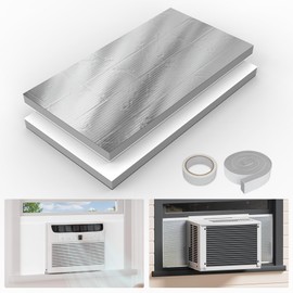 Flamorrow Window AC Insulated Foam Panels with Aluminum Foil Backing, Waterproof Window Air Conditioner Surround Insulation Panels Kit for Window AC Unit Indoor, Heat Insulation & Reflected Light