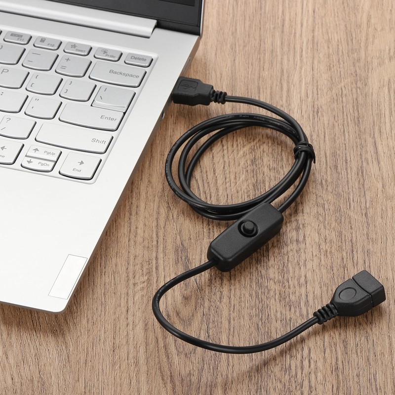 MECCANIXITY USB Extension Cable with ON/Off Button Switch 1m USB